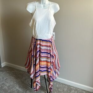 NEW Bisou Bisou Multi-Colored Halter Dress